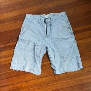 American Eagle Blue and White Cotton Shorts